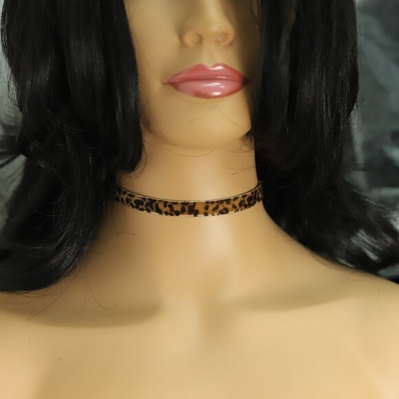 Leopard Choker Adjustable Trendy Brown Chokers (#60) - Picture 6 of 7